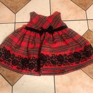 Good-lad red plaid Christmas baby girl dress size 6 months